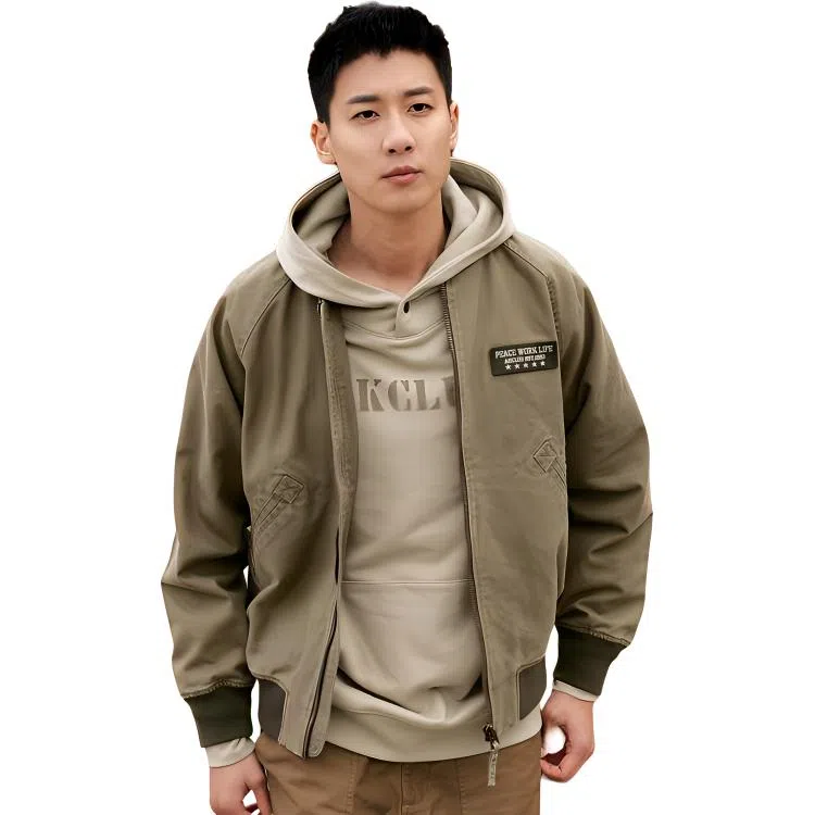 AKCLUB MA-1 Canvas Bomber Jacket
