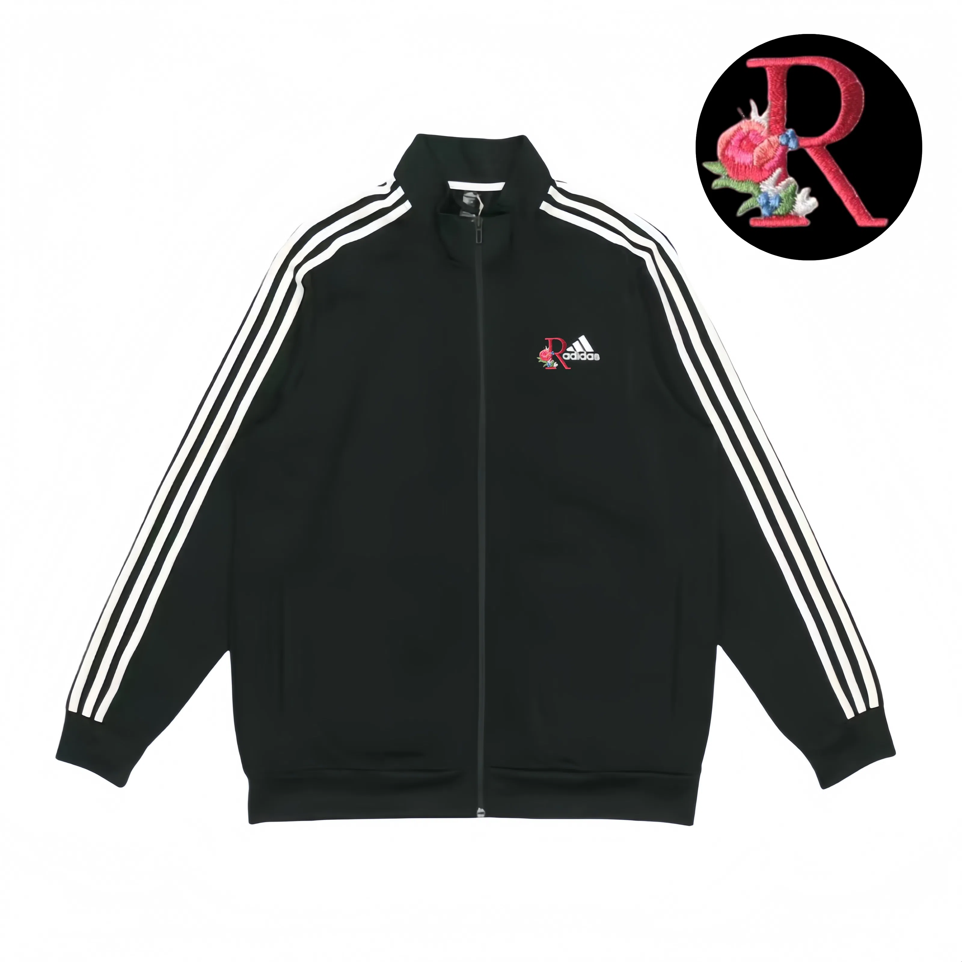 adidas Embroidered Stripe Bomber Jacket
