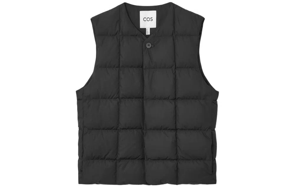 COS Quilted Vest Black