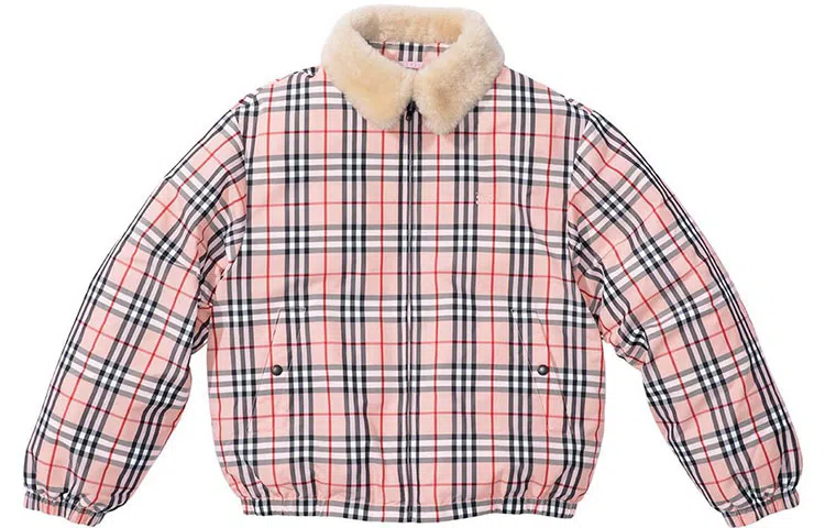 Supreme x Burberry Shearling Collar Down Puffer Jacket