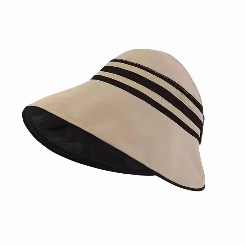 北极绒 夏季潮流百搭空顶魔术贴可折叠大檐遮阳大头围显脸小透气户外出游 聚酯纤维 防晒帽 男女同款情侣款