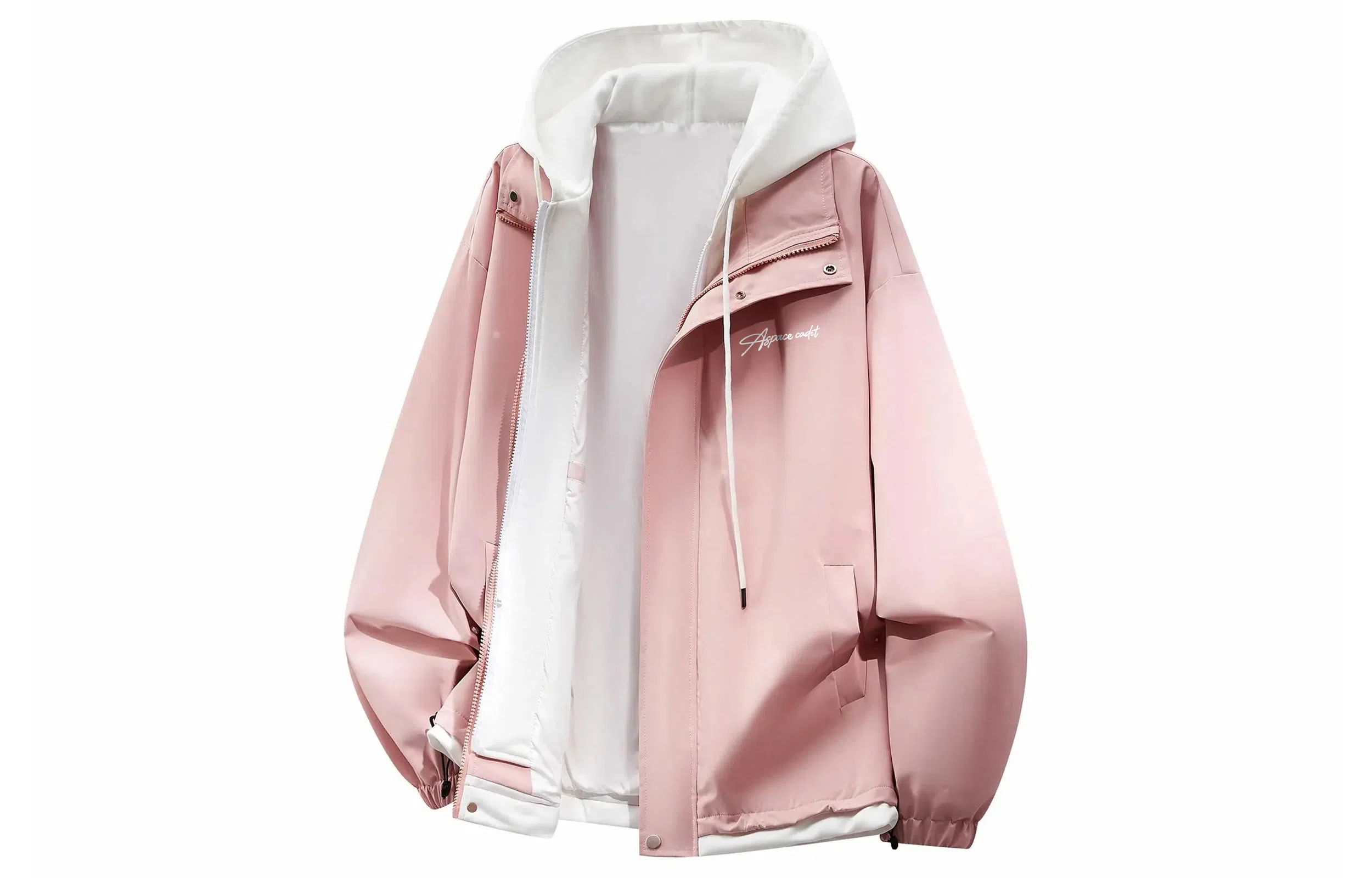 王者荣耀 鲁班七号星空梦想款 美式复古学院风连帽假两件拼接撞色创意字母宽松基础款山系户外休闲日常百搭舒适夹克外套 男女同款