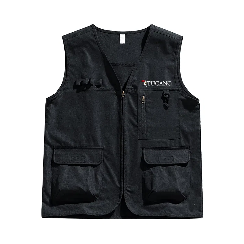 啄木鸟 户外工装机能风多口袋拉链休闲宽松速干无袖马甲 男女同款