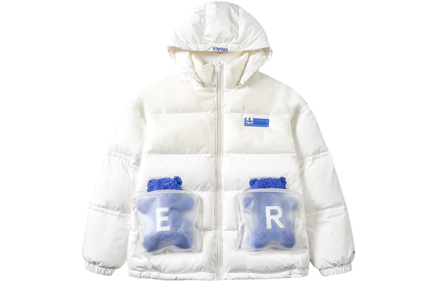 ER Bear Pocket Detachable Sleeve Down Jacket