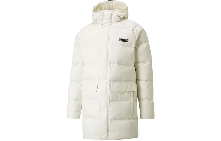 Puma Solid Down Hoodie White