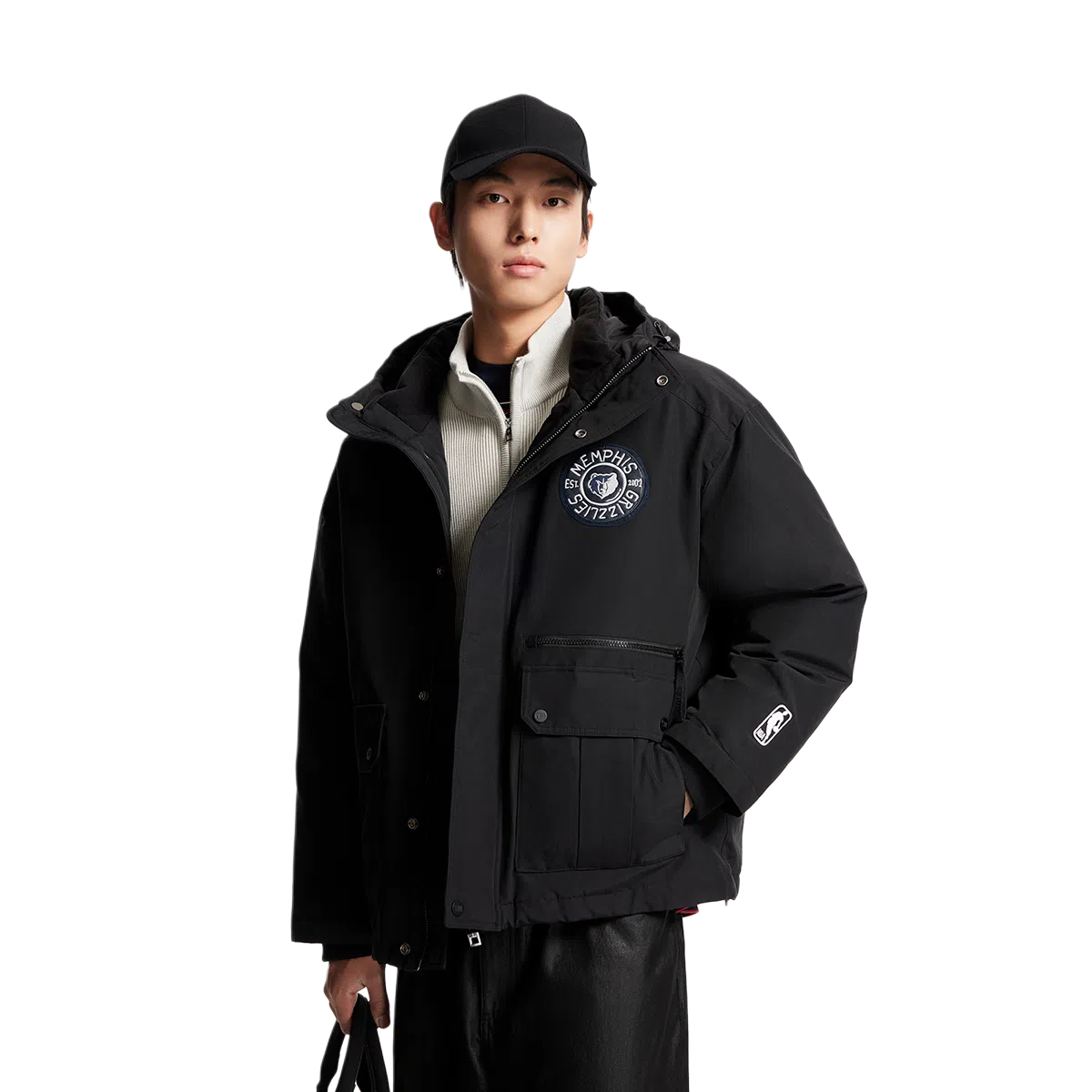 JACK JONES x NBA Grizzlies Down Jacket Black