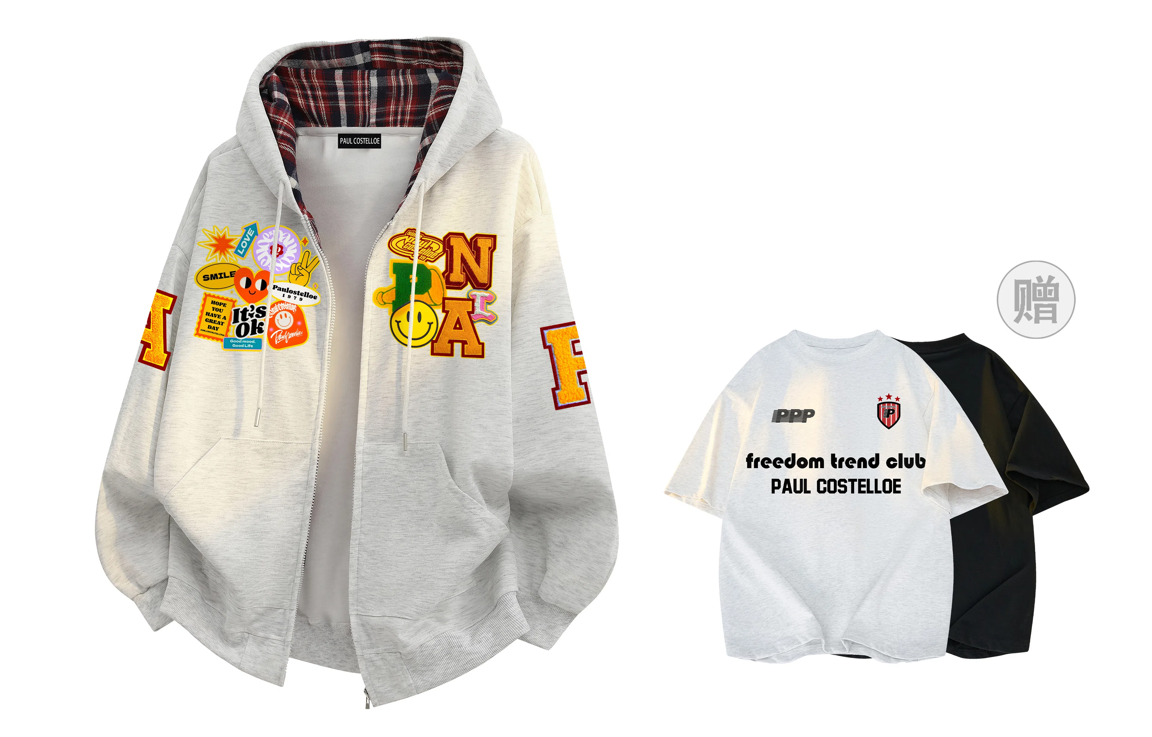 Paul Costelloe Classic Graffiti Hoodie