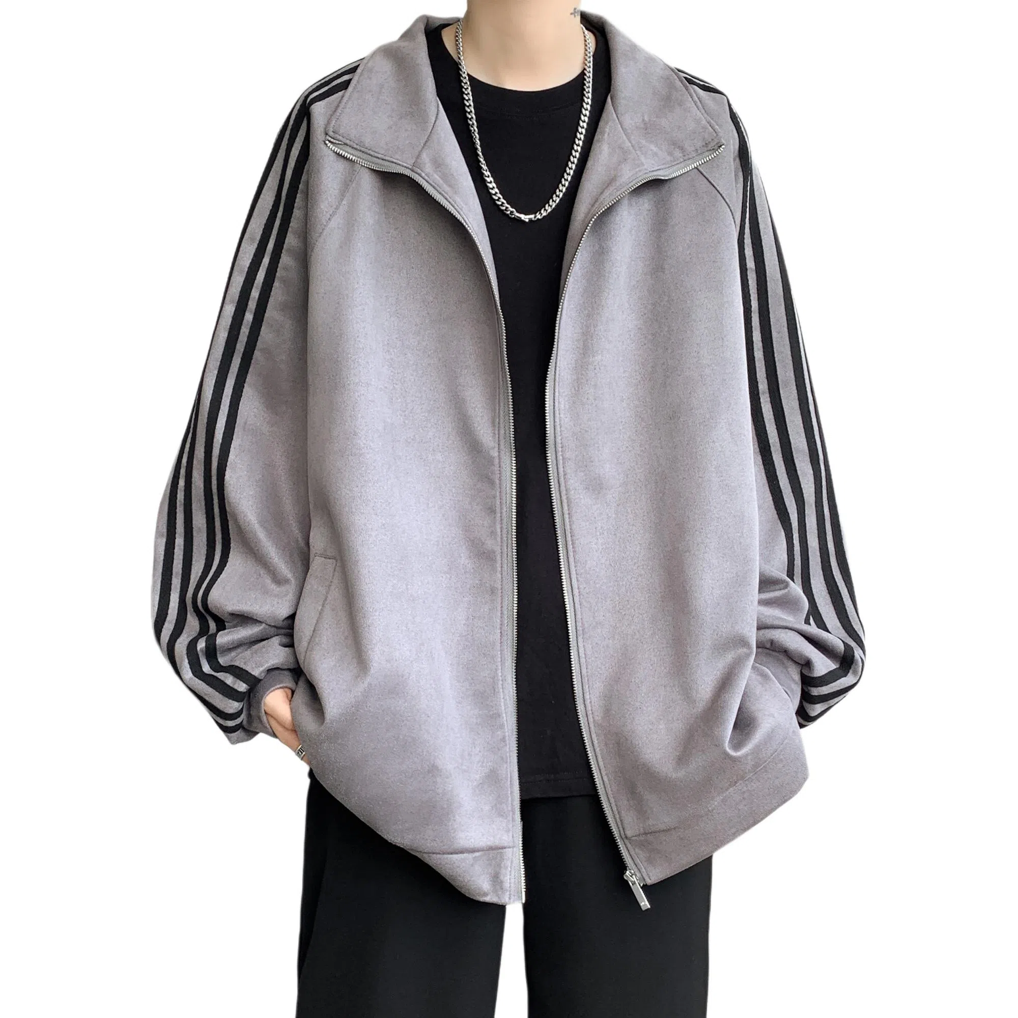 悍戈 港风美式复古个性休闲运动风上衣卫衣 男款