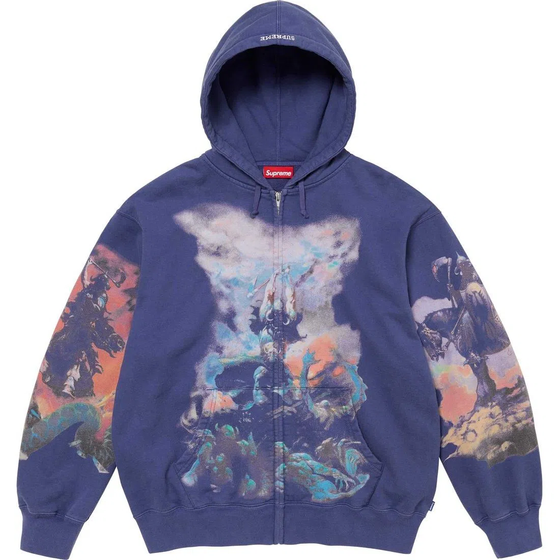 Supreme x Frank Frazetta Zip Up Hooded Sweatshirt