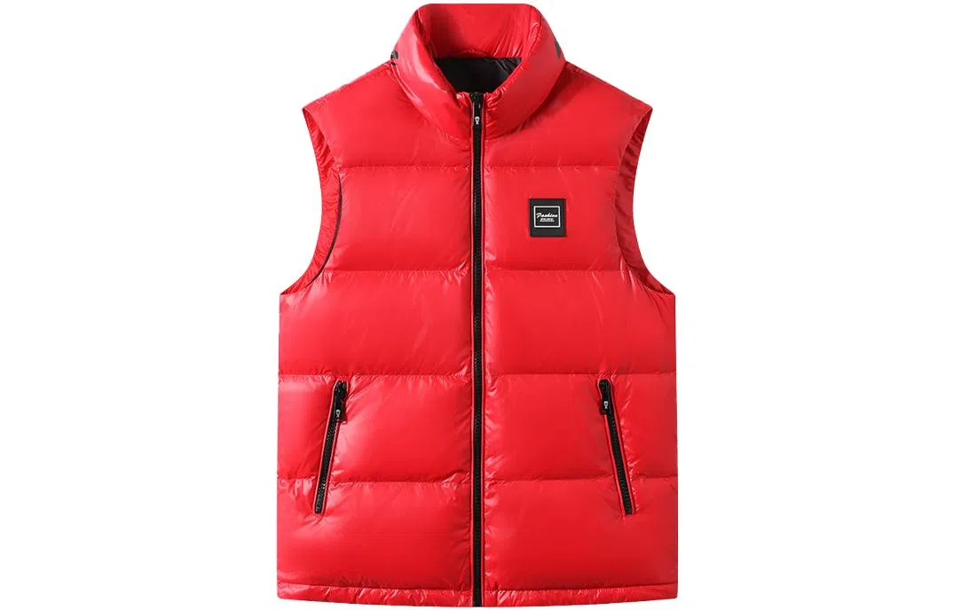 鸭鸭 轻薄立领休闲保暖纯色马甲 男款