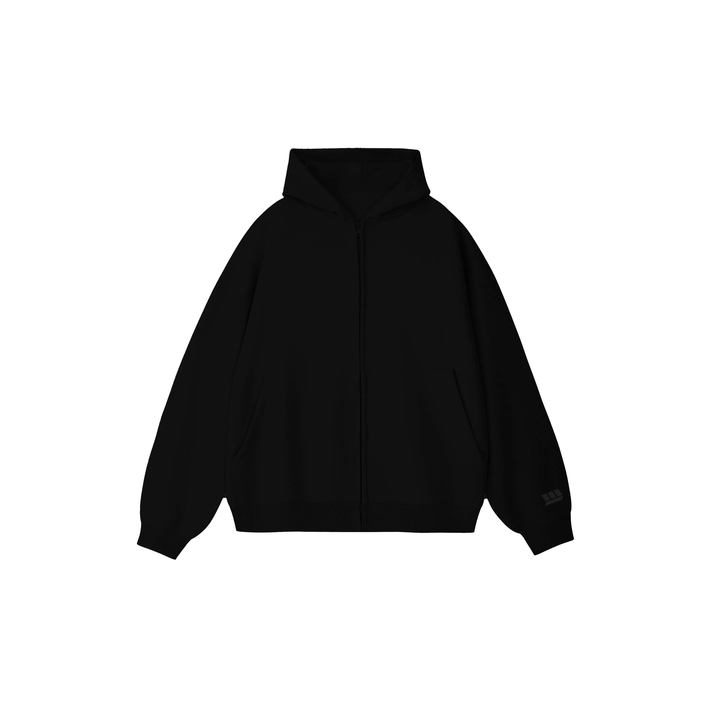 无畏东方纯色拉链卫衣外套纯色极简重磅休闲运动百搭连帽开衫 男女同款