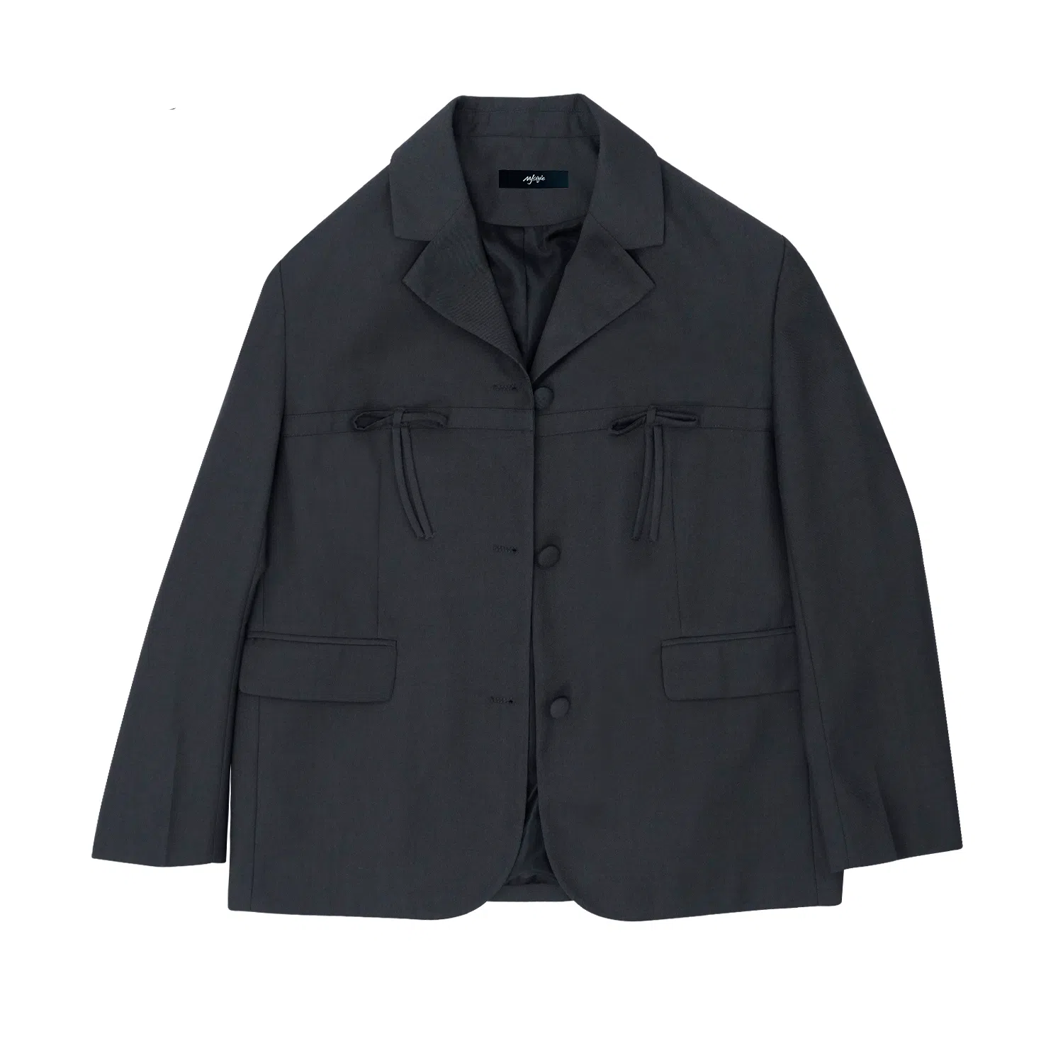 MJ STYLE Long Sleeve Blazer Grey