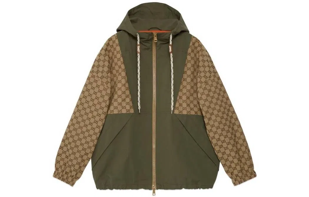 GUCCI Loose Fit Hoodie Jacket Green