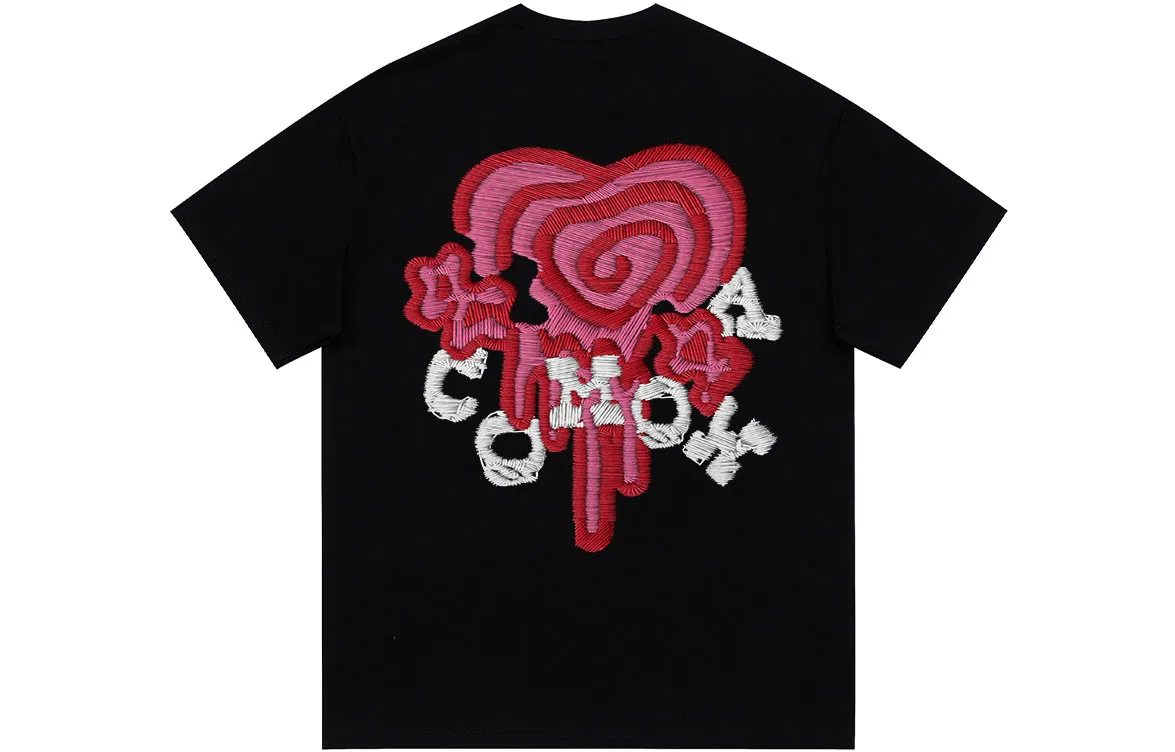 COMOWA Vintage Embroidered Heart Logo T-Shirt