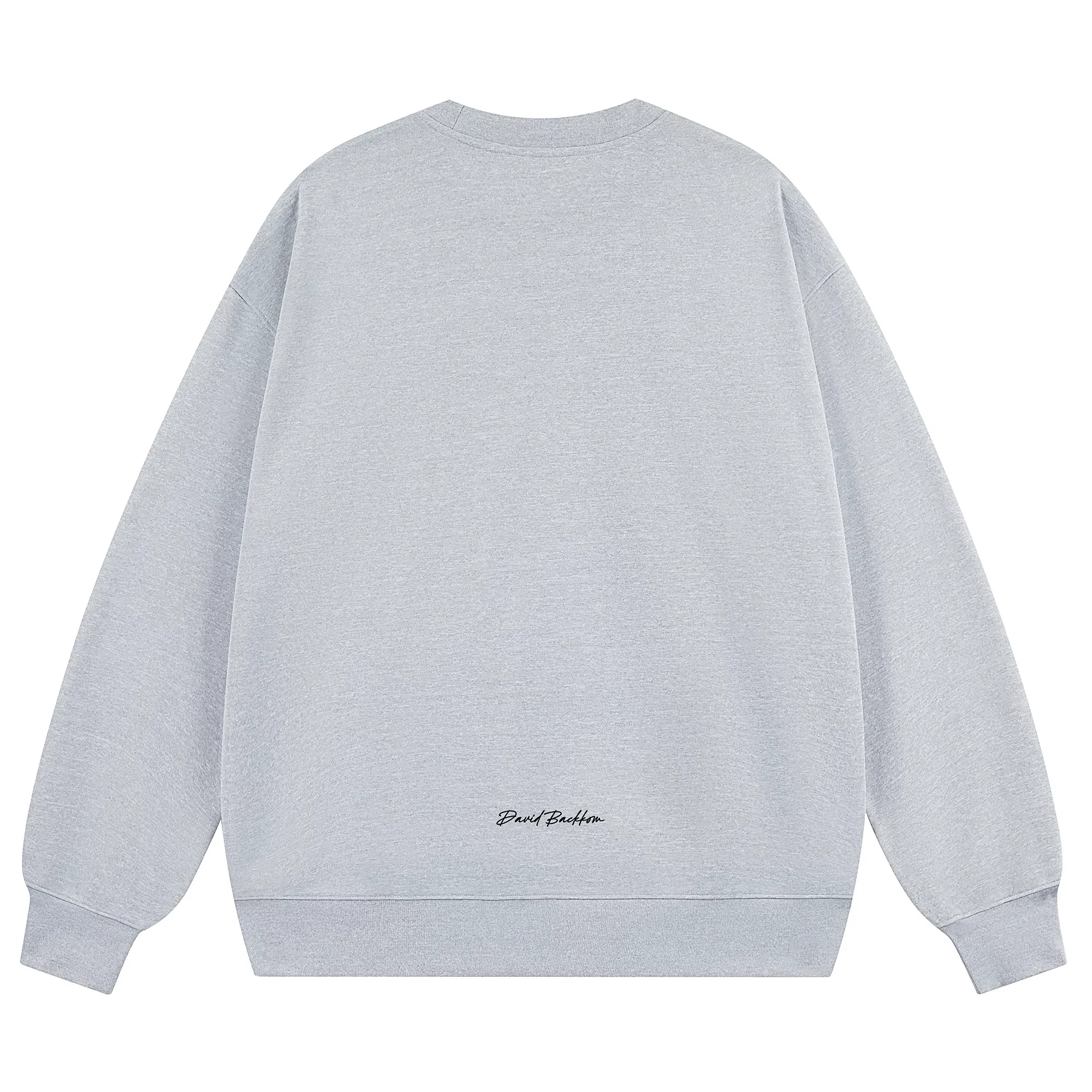 大卫贝肯 简约基础款美式复古纯色日常通勤百搭圆领休闲宽松落肩袖套头卫衣 男女同款