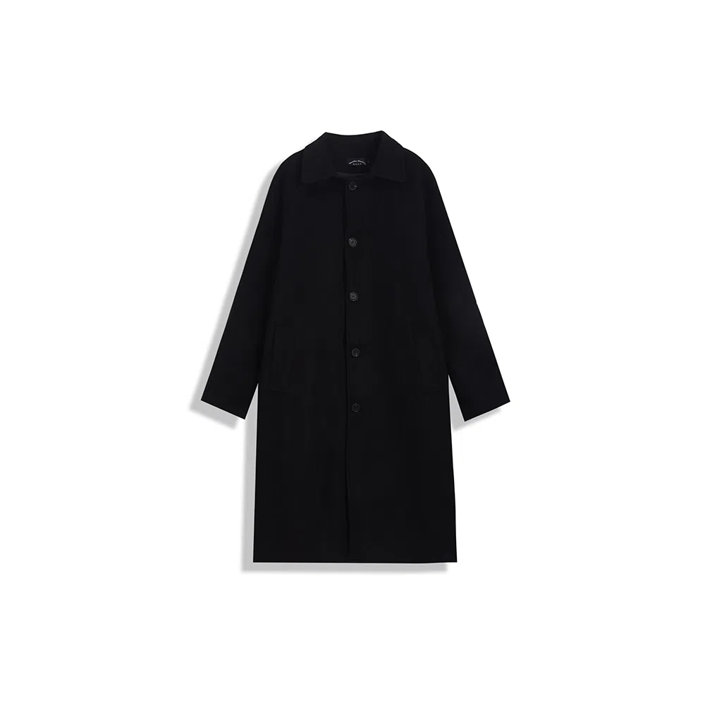 我是大卫 毛呢中长款千鸟格韩版复古休闲大衣 男女同款