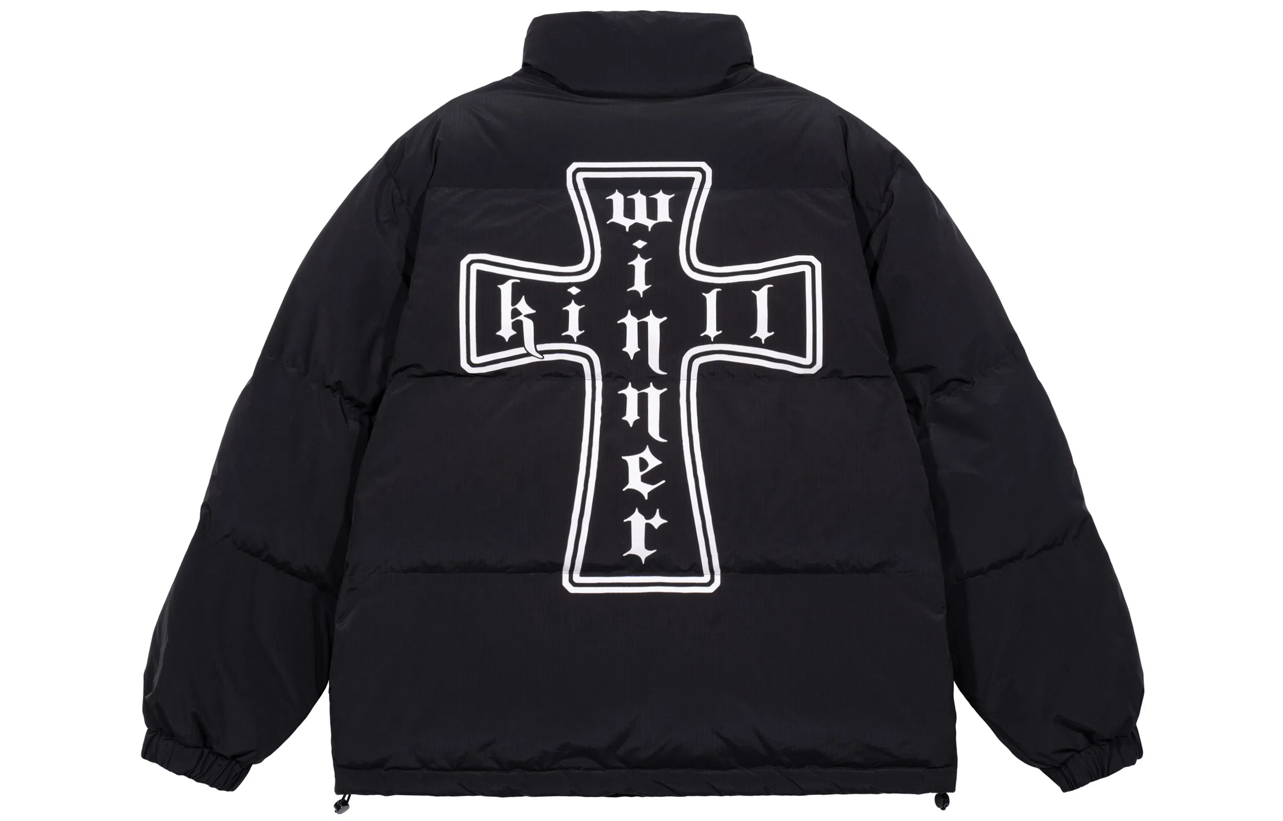 KILLWINNER Noah's Ark Cross Print Puffer Jacket