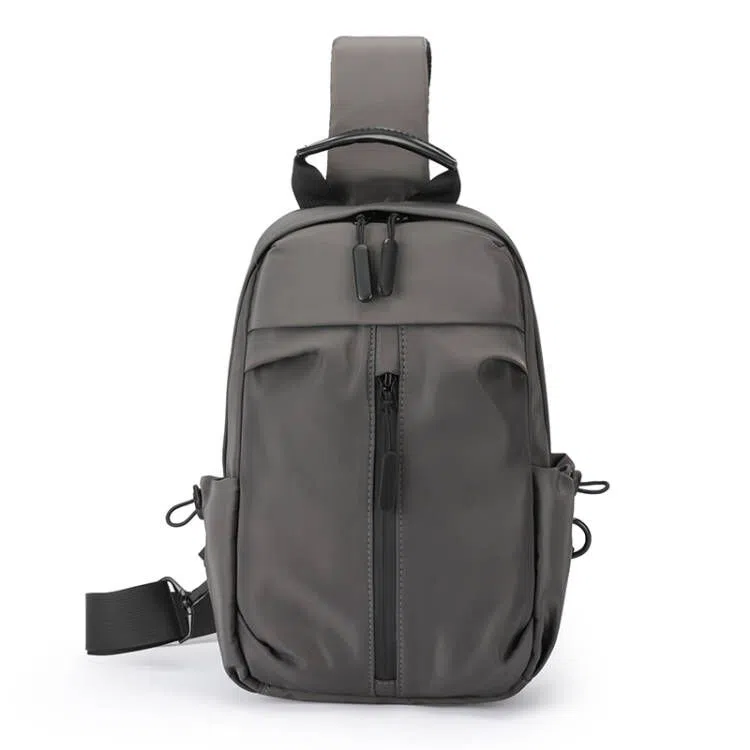 普乐威 简约百搭多功能潮牌 尼龙布 胸包 男女同款情侣款 灰色/黑色/蓝色