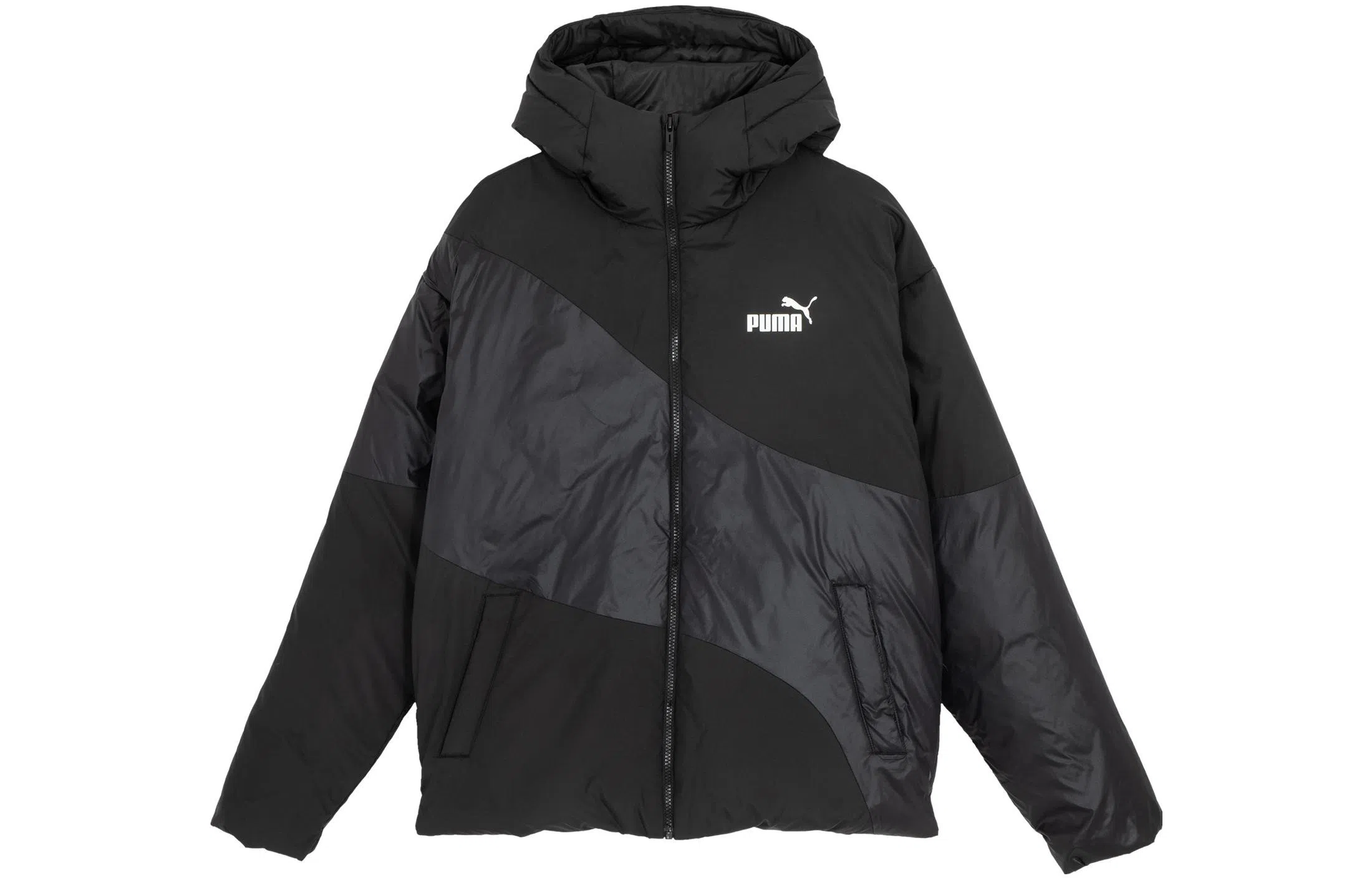 PUMA IG CAT Hooded Down Puffer Jacket Black