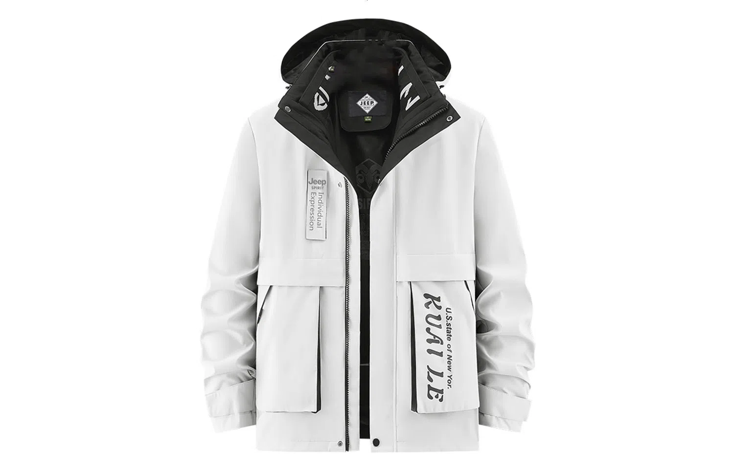 JEEP SPIRIT Casual Letter Print Padded Jacket