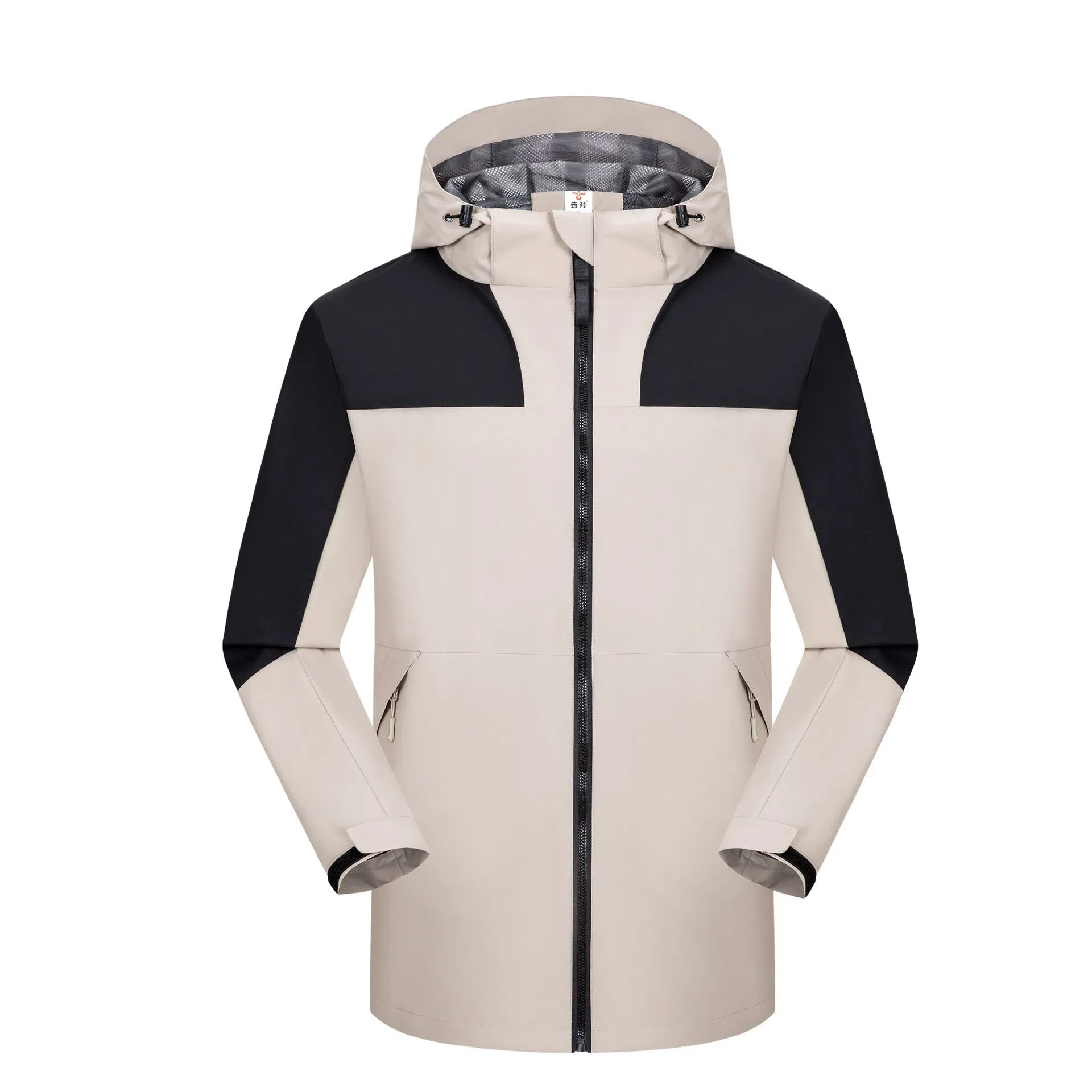 浪莎  户外薄款登山宽松连帽  防水防风透气速干冲锋衣 男女同款