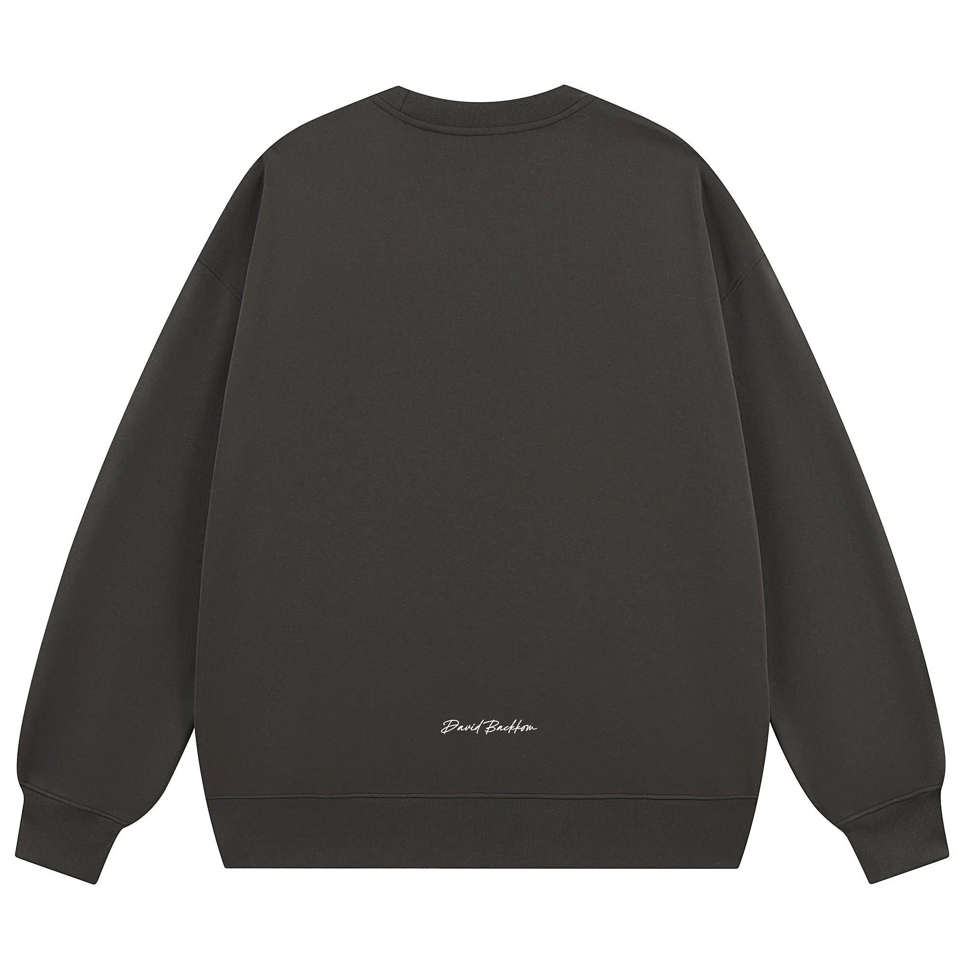 大卫贝肯 简约基础款美式复古纯色日常通勤百搭圆领休闲宽松落肩袖套头卫衣 男女同款