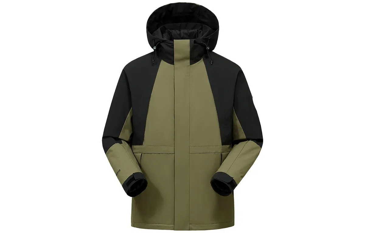 鸭鸭 撞色连帽羽绒服 男款