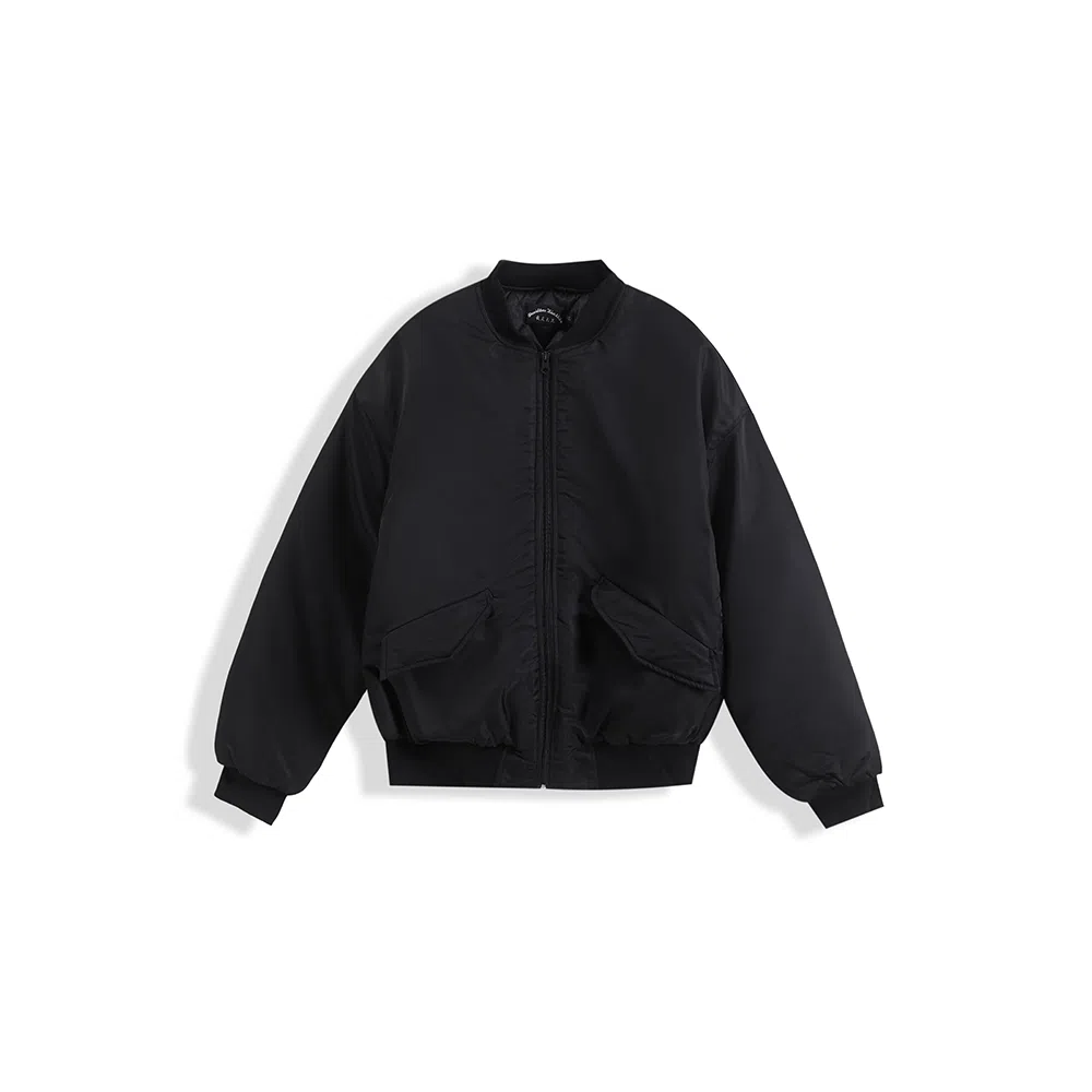 我是大卫 纯色棒球领飞行员防寒保暖休闲棉服 男女同款