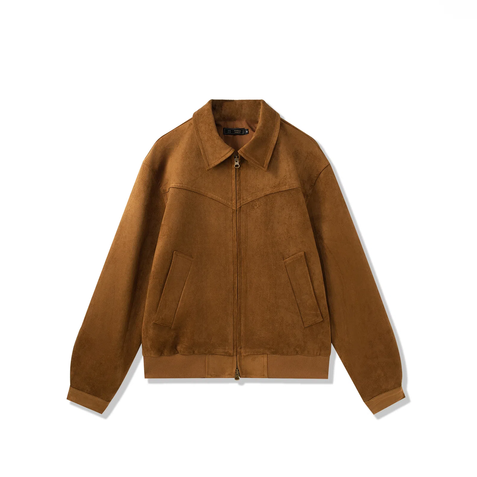 我是大卫 美式复古麂皮绒美拉德短款机车飞行夹克外套 男女同款