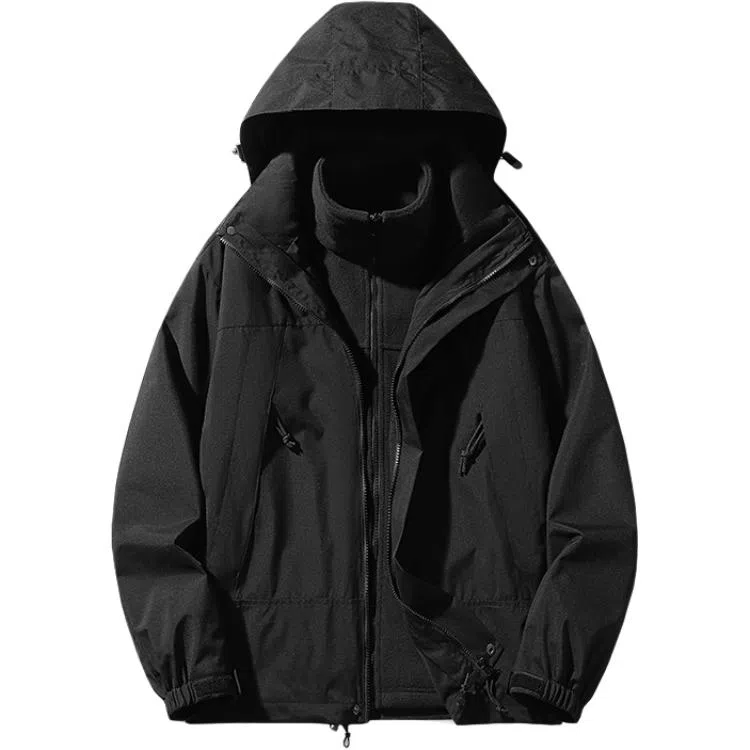 雅鹿优选  休闲简约百搭连帽  防水防风透气耐磨冲锋衣 男女同款