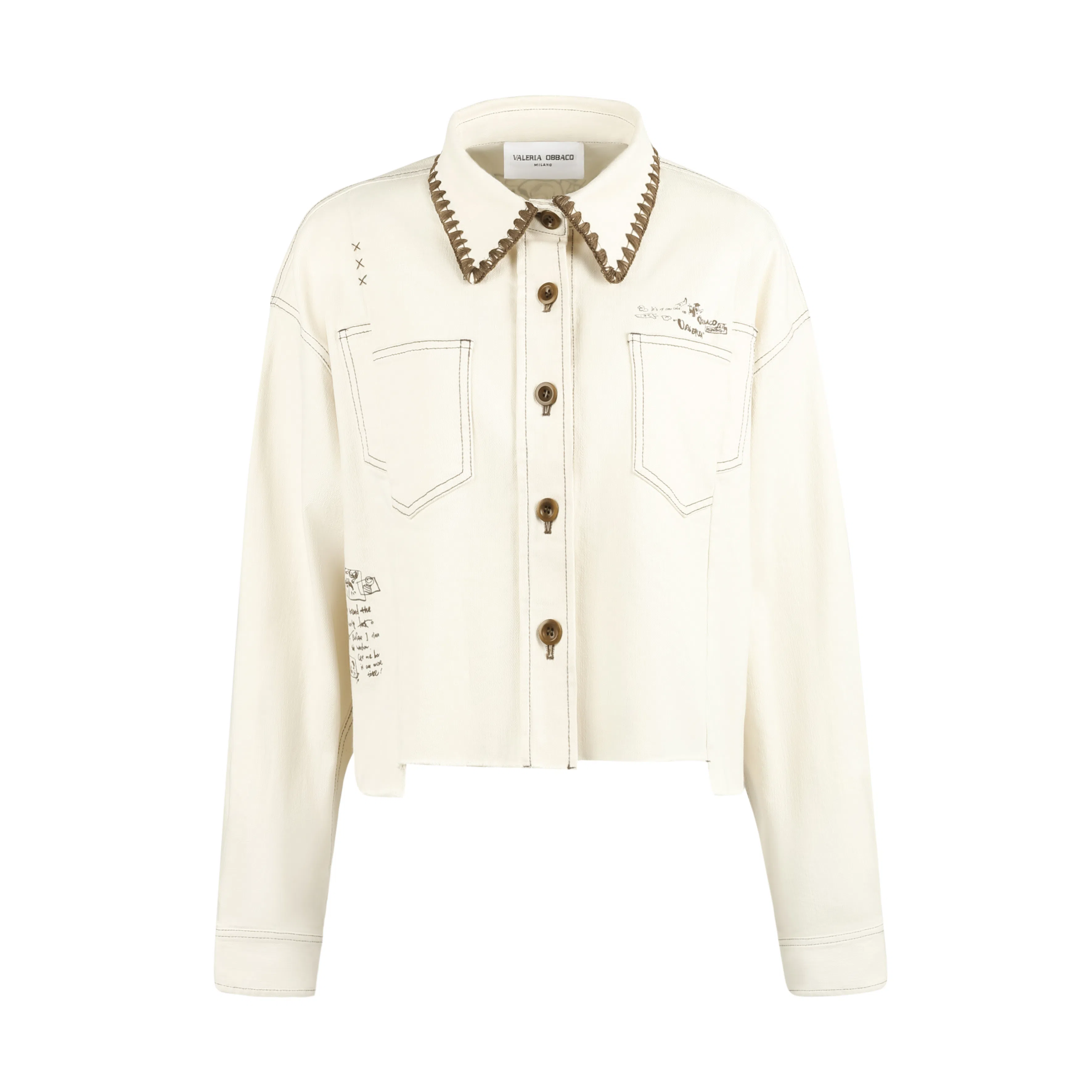 Valeria Obbaco VO Denim Jacket White