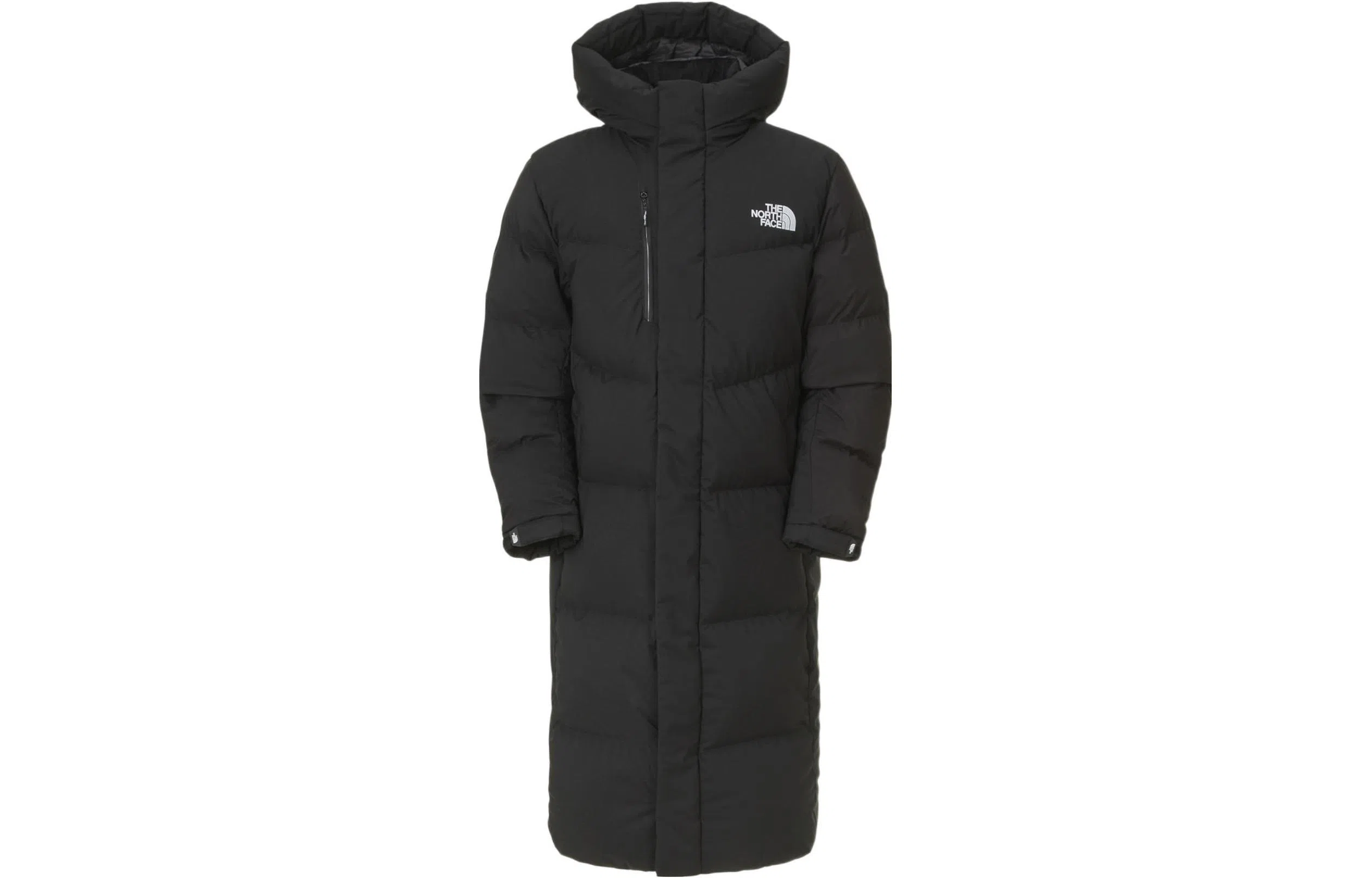The North Face Logo Hoodie Down Coat Black