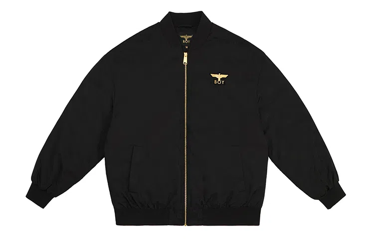 Boy London FW22 Logo Black Gold Wing Print Down Jacket