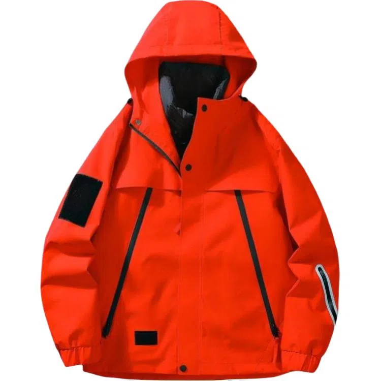 雅鹿优选  纯色连帽拉链  防水防风透气耐磨保暖冲锋衣 男款