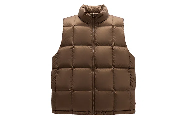 PEACEBIRD MEN Casual Vest Brown
