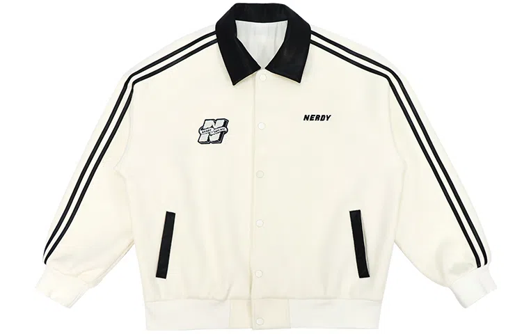 NERDY FW22 Beige Baseball Jacket