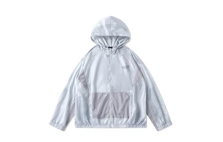 LAMLICKA Hooded Zip-Up Jacket Grey