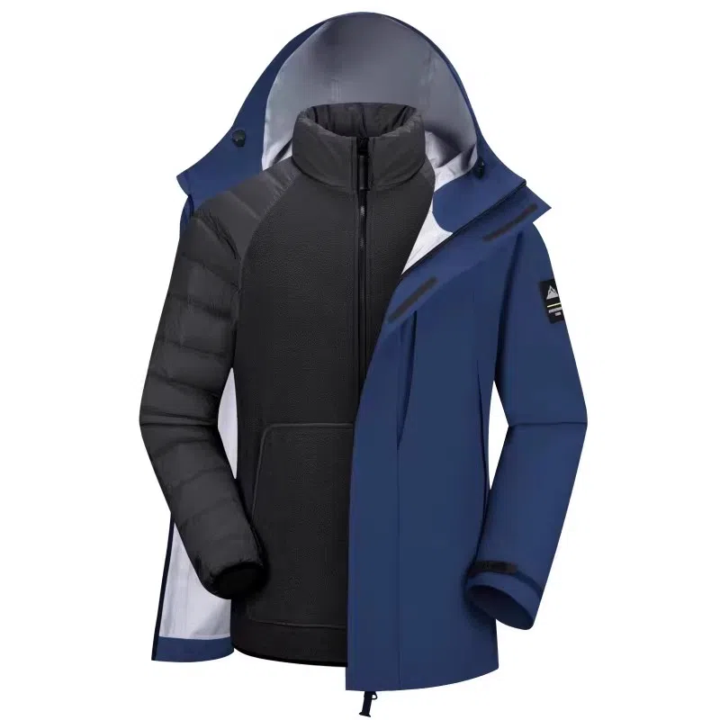 阿尔卑斯  户外登山连帽  防水防风防紫外线耐磨防静电抗菌防泼水防雨冲锋衣 男女同款