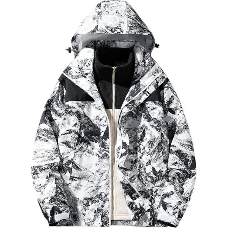 雅鹿优选  休闲简约百搭连帽  防水防风透气耐磨冲锋衣 男女同款