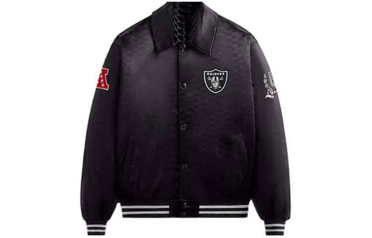 KITH x NFL FW23 Raiders Satin Bomber Jacket LogoLogo