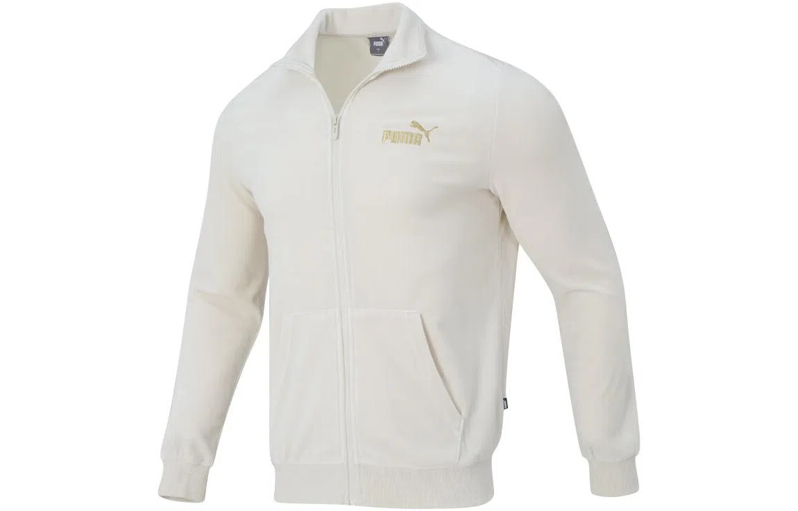 PUMA Logo Windbreaker Jacket White