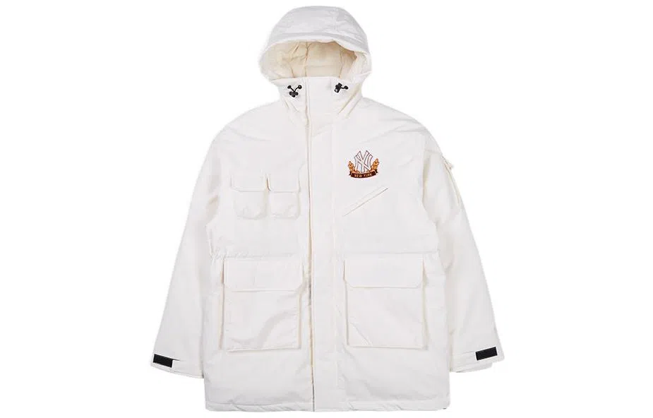 New Era FW22 Logo Puffer Jacket Ivory