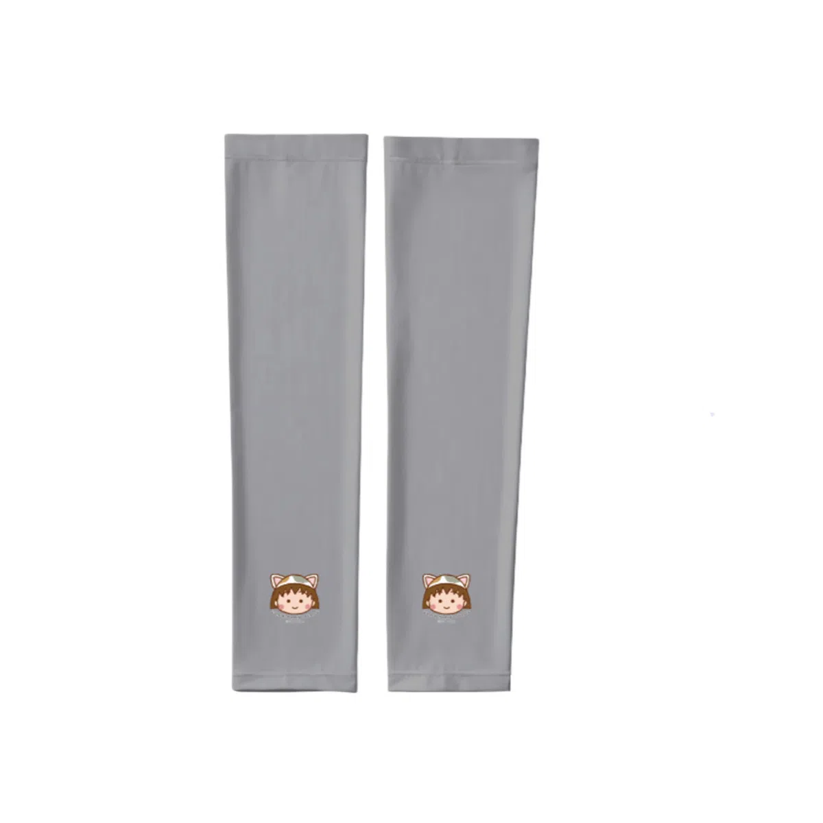 冠辉 夏季儿童青少年冰丝户外透气防紫外线袖套高端樱桃小丸子轻薄透气舒适防紫外线防冰袖可爱卡通 锦纶 防晒袖 男女同款情侣款