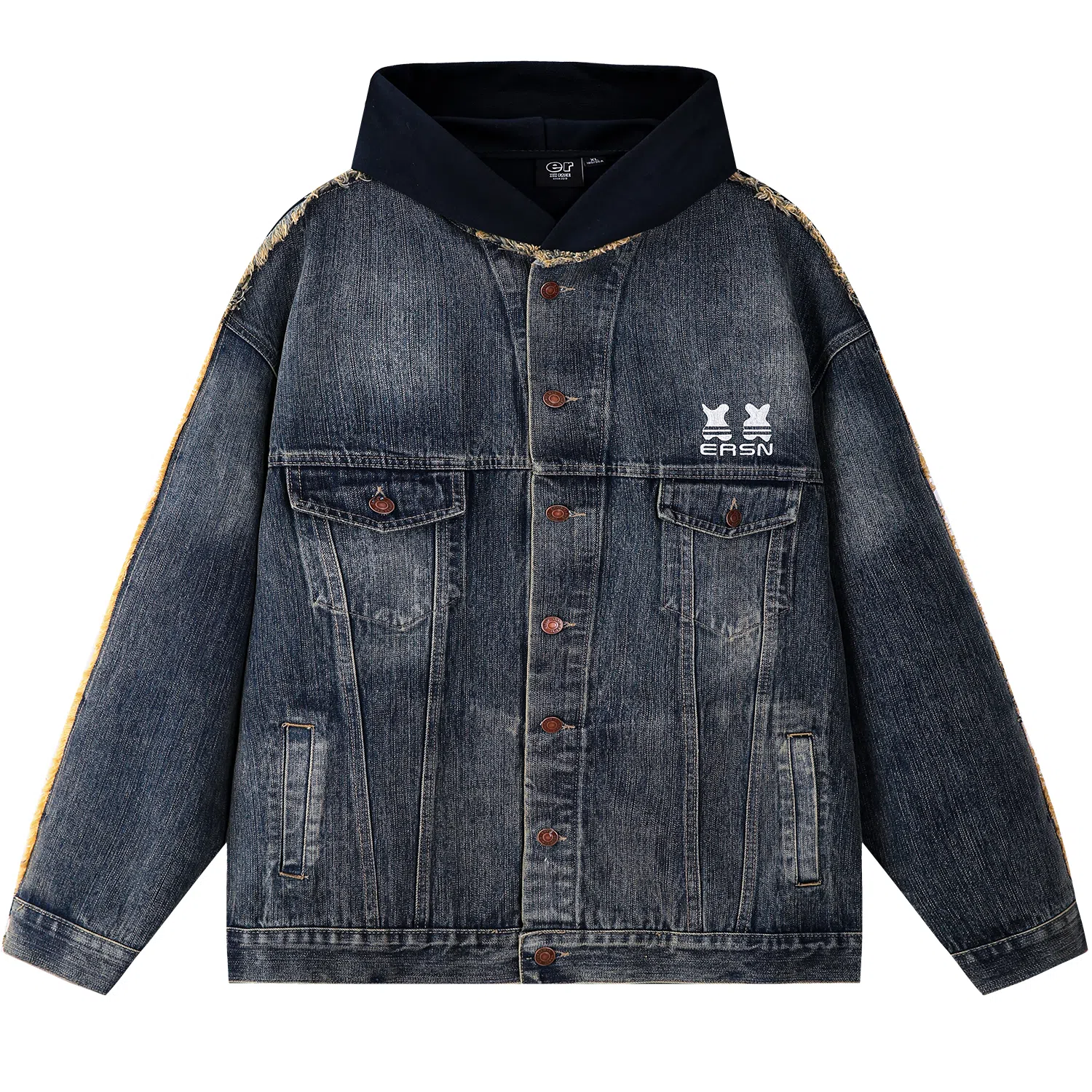 ER Denim Hoodie Blue