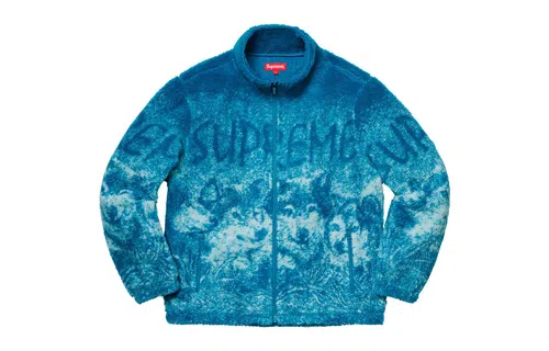 Supreme Wolf Fleece Jacket Blue