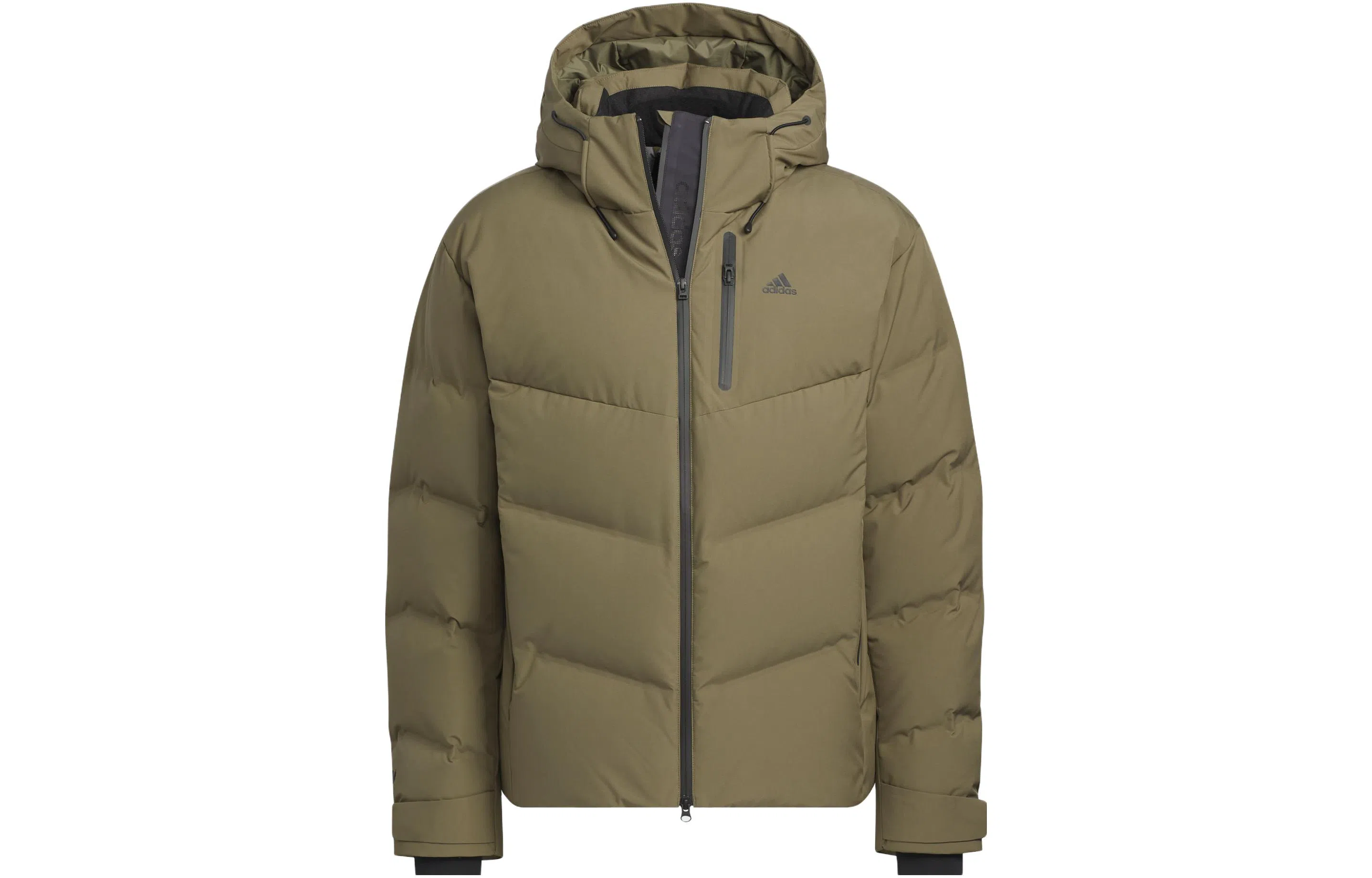 adidas 800 Puff Hooded Down Jacket Rock Layer Olive