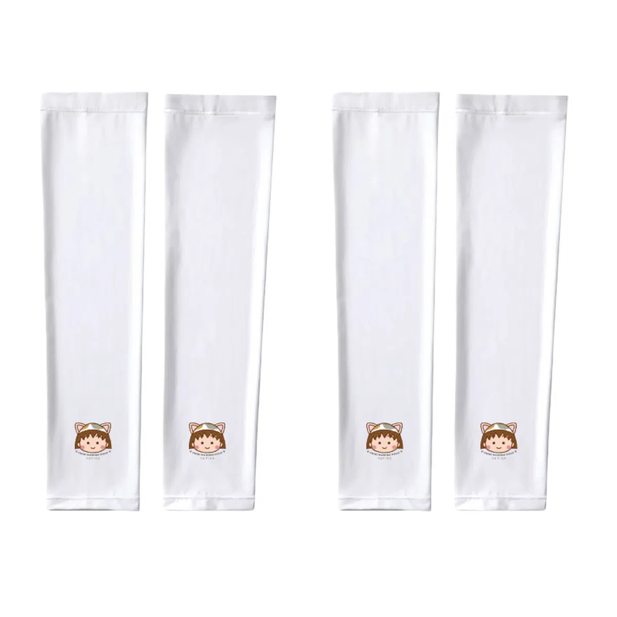 冠辉 夏季儿童青少年冰丝户外透气防紫外线袖套高端樱桃小丸子轻薄透气舒适防紫外线防冰袖可爱卡通 锦纶 防晒袖 男女同款情侣款