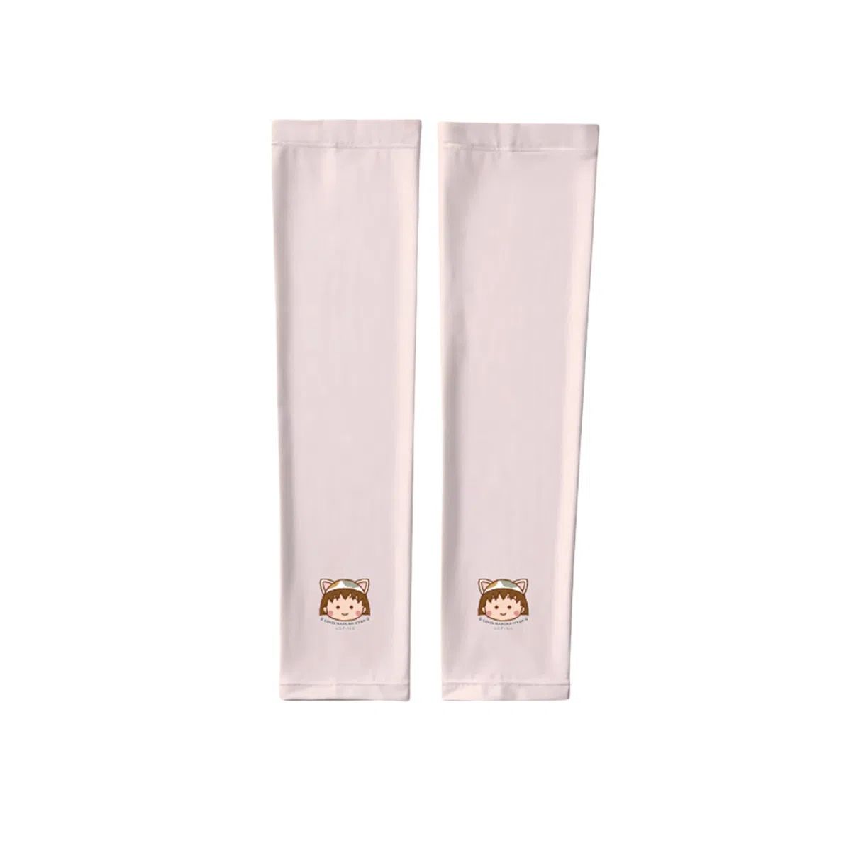 冠辉 夏季儿童青少年冰丝户外透气防紫外线袖套高端樱桃小丸子轻薄透气舒适防紫外线防冰袖可爱卡通 锦纶 防晒袖 男女同款情侣款