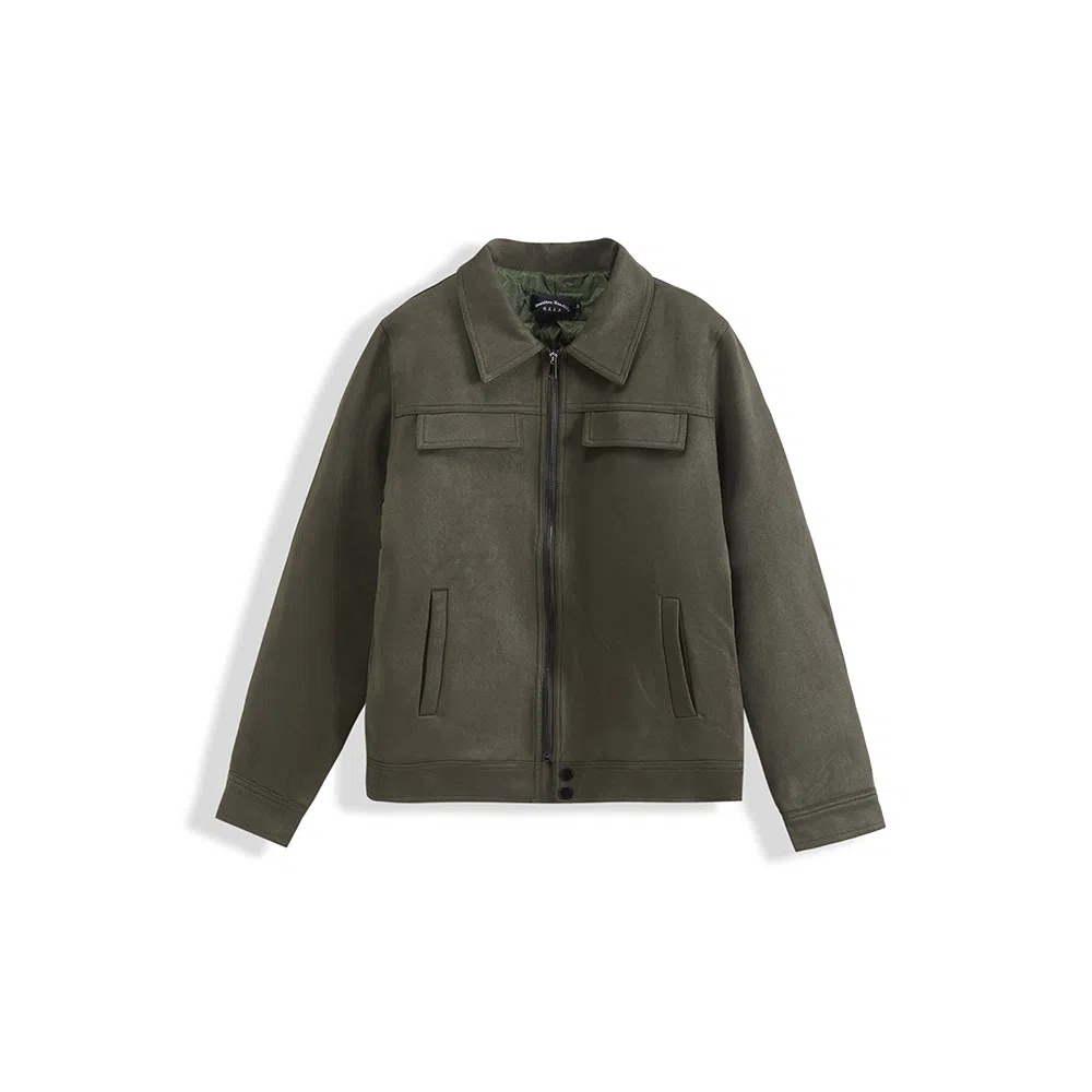 我是大卫 毛呢复古港风保暖加厚休闲夹克 男女同款