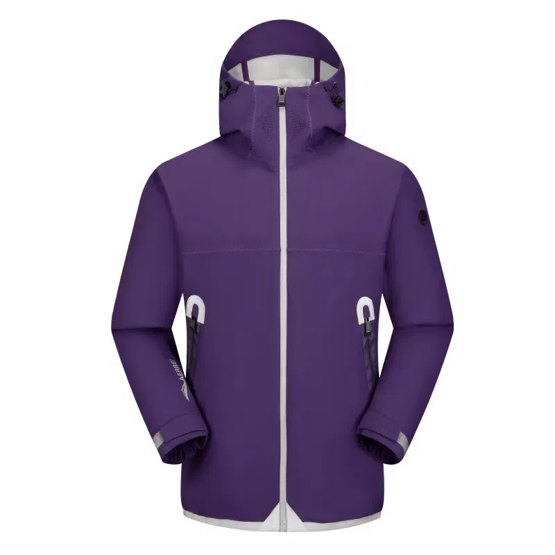 阿尔卑斯 山系户外字母印花连帽时尚三防保暖冲锋夹克 男女同款